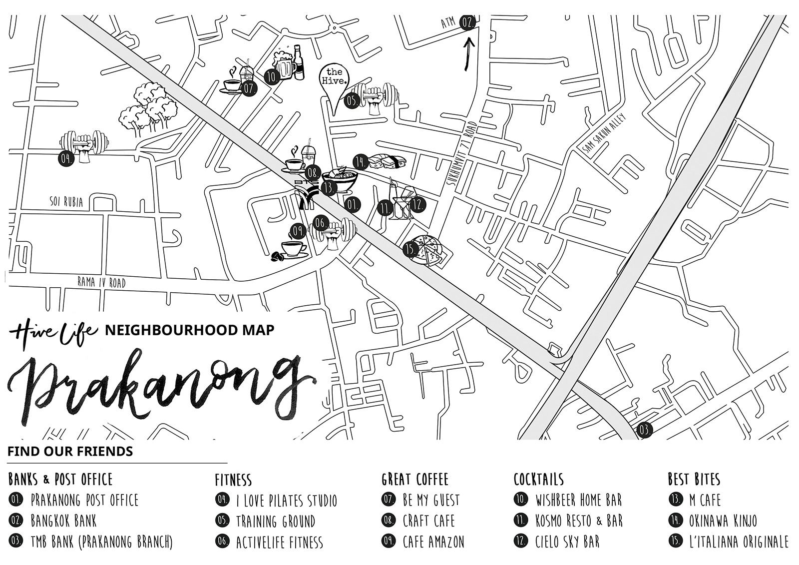 the Hive Prakanong Map